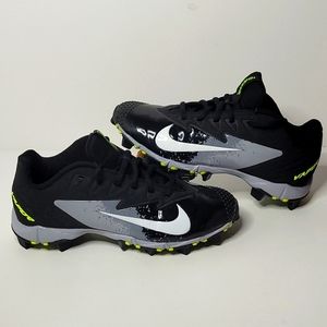 Nike Vapor Ultrafly Baseball Cleats 856494-017 Boy's Size 4Y Black Gray Green